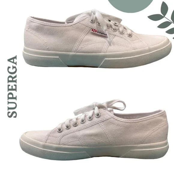 Superga Women’s White Classic 2750 Canvas Sneakers | Timeless Style Size 10 - Picture 2 of 10